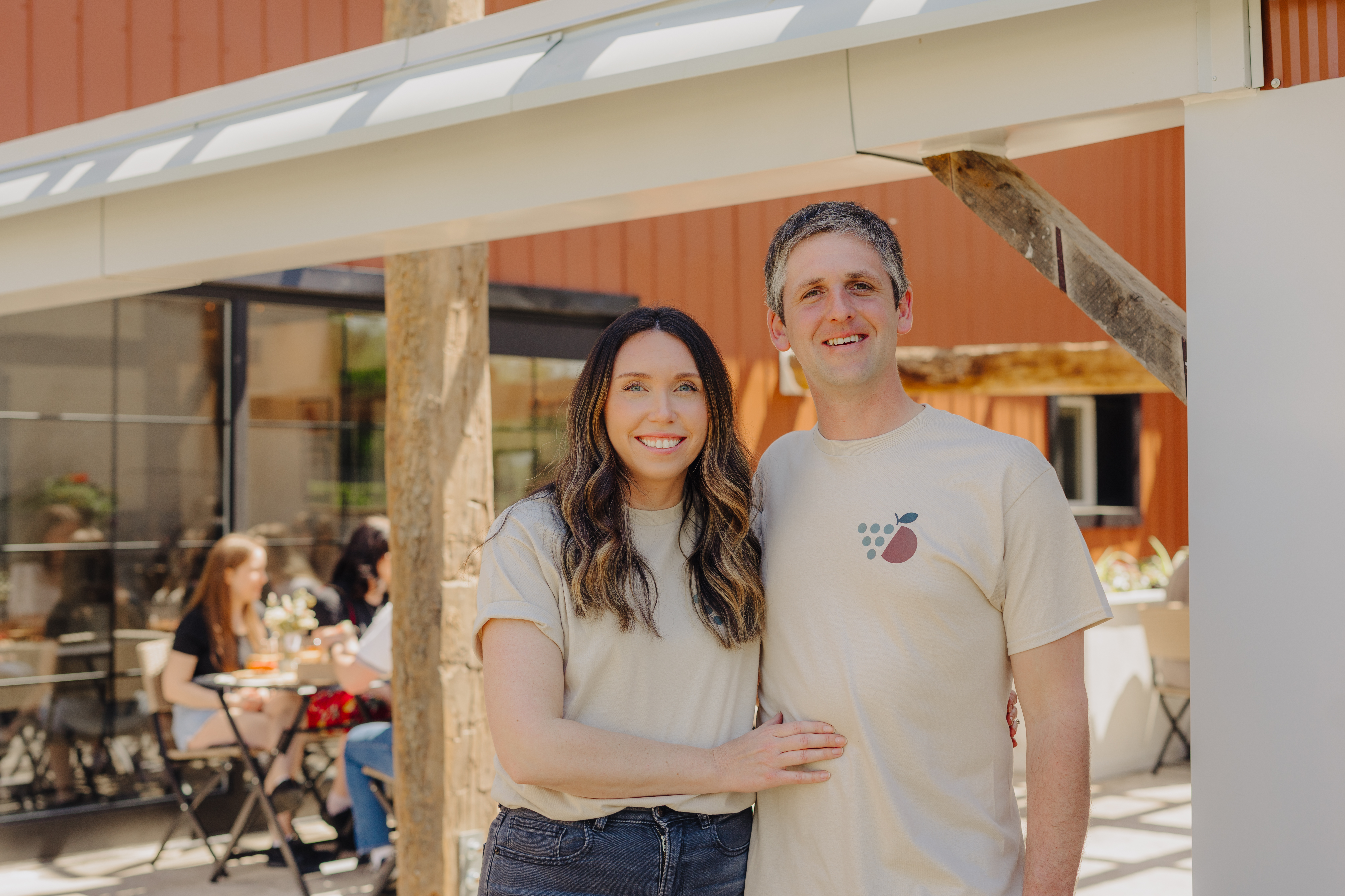 Casey and Steve Howanyk, owners of The Perth Farmhouse, offer visitors self-guided wine and cider tastings paired with visits to the pasture to meet their friendly dwarf goats.