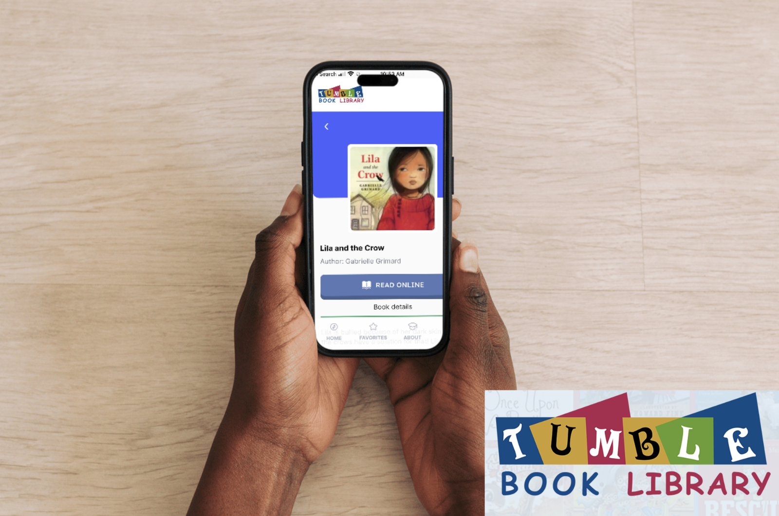 TumbleBook Library on a phone