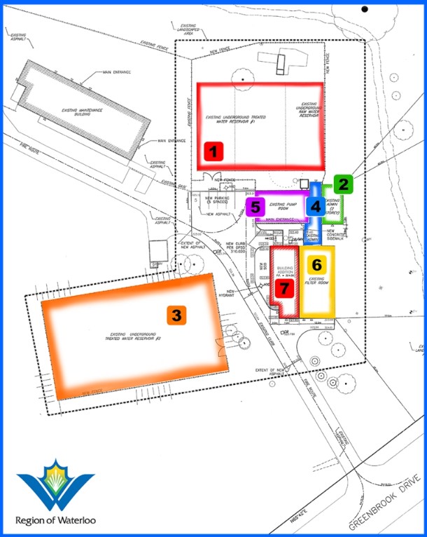 floor plan of Greenbrook Water Treatment Plant
