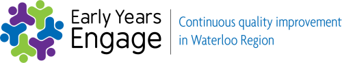 Logo of Early Years Engage, continuous quality improvement in Waterloo Region