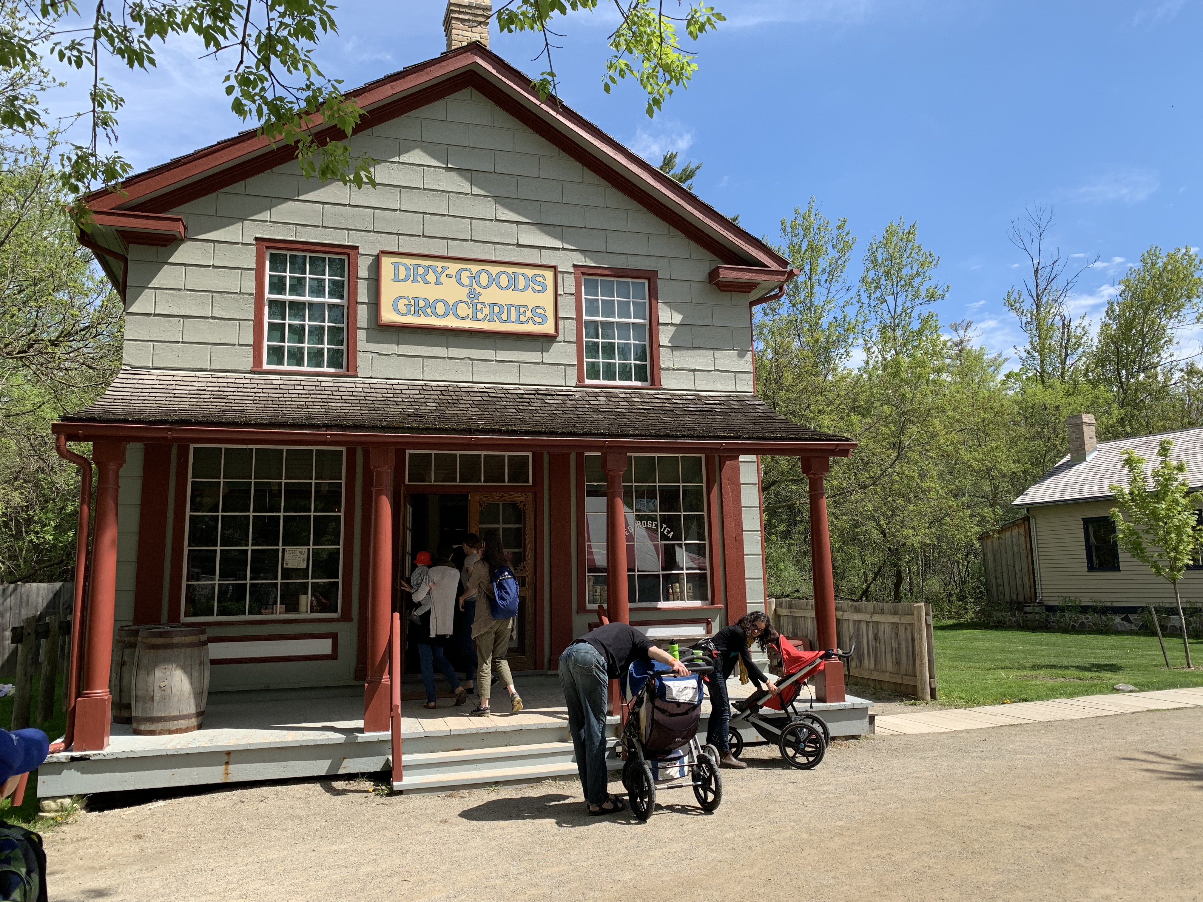 dry good store is a two story building with a covered front porch