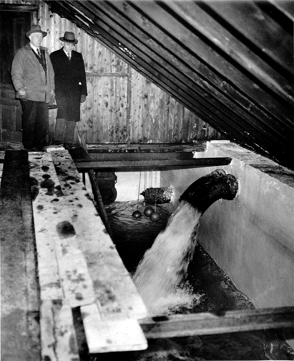 Wood reservoir at the Middleton Water Pumping Station
