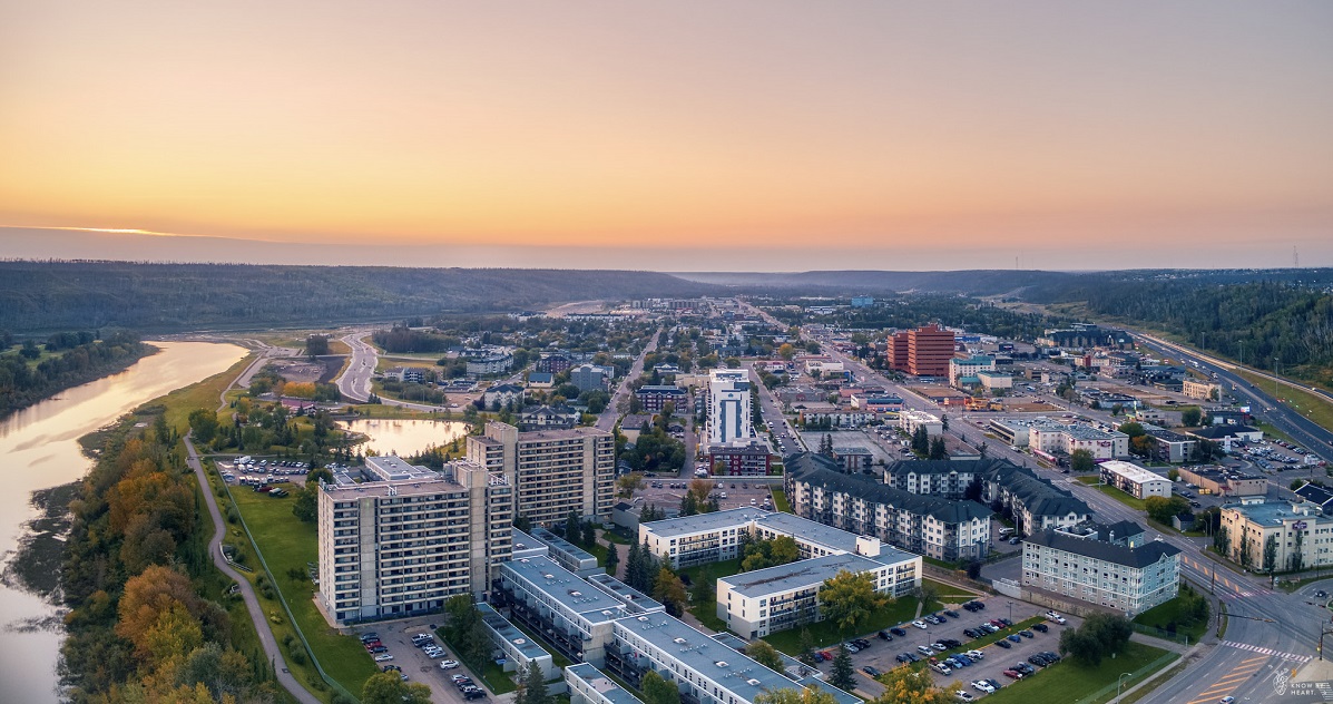 aerial view of neighborhood