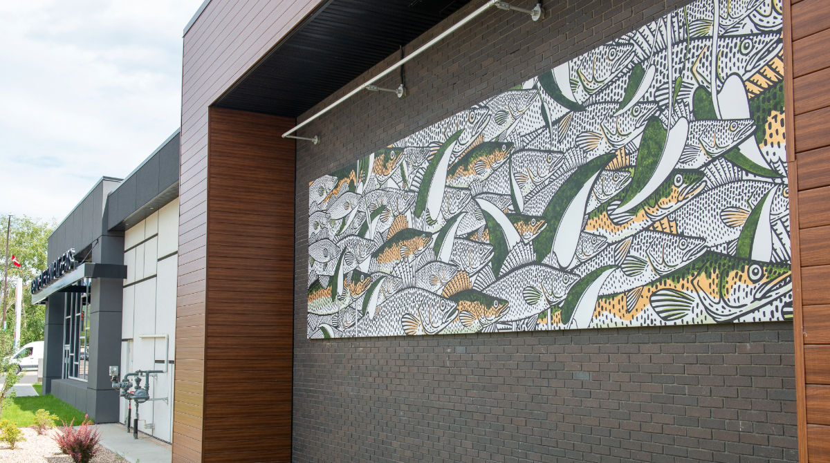 Exterior of building with grant funding