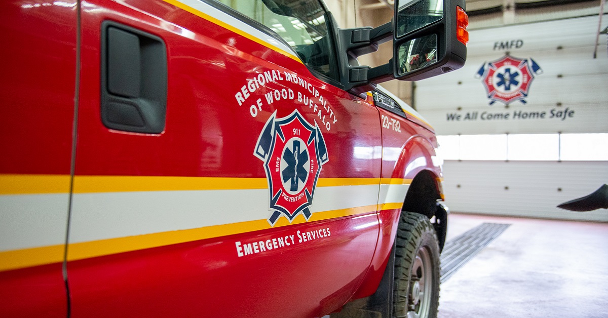 Fire truck at the station