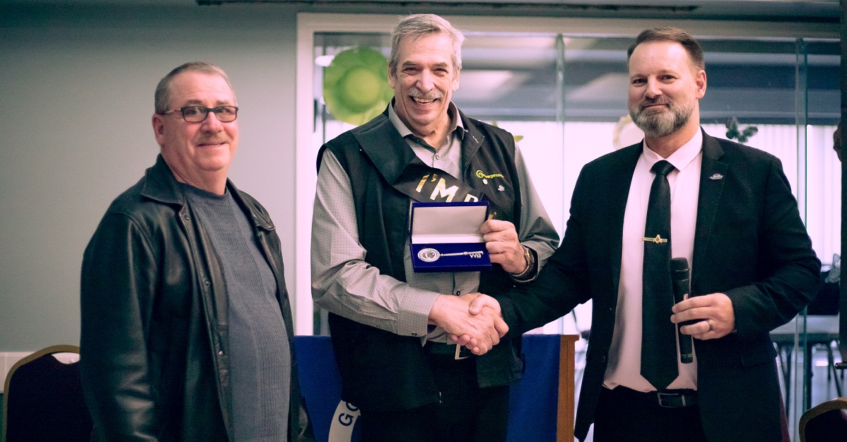 Mayor Sandy Bowman officially presented Mr. Guy Choquet with the Key to the Region on Wednesday night