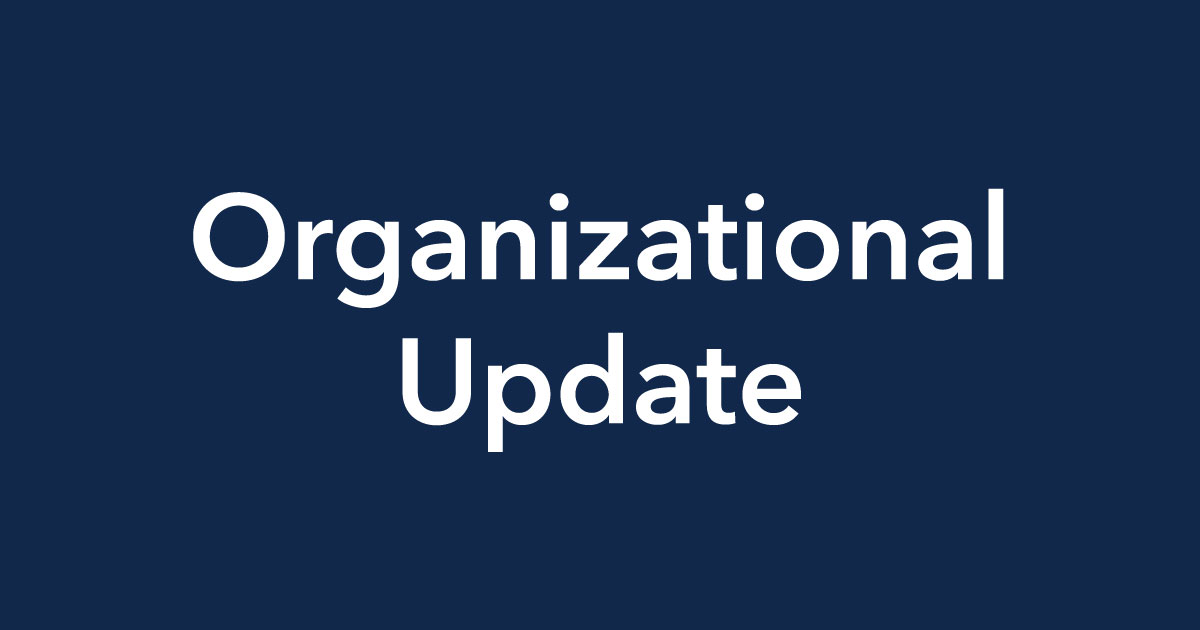 organizational update graphic