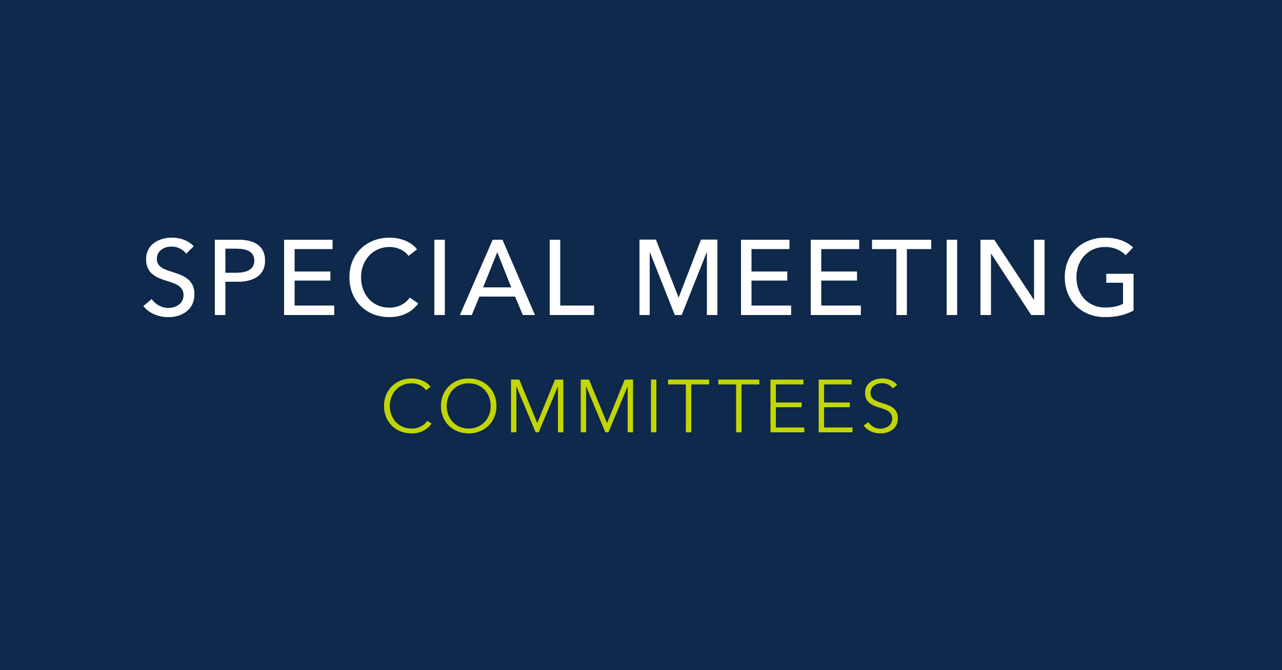 Special committee meeting