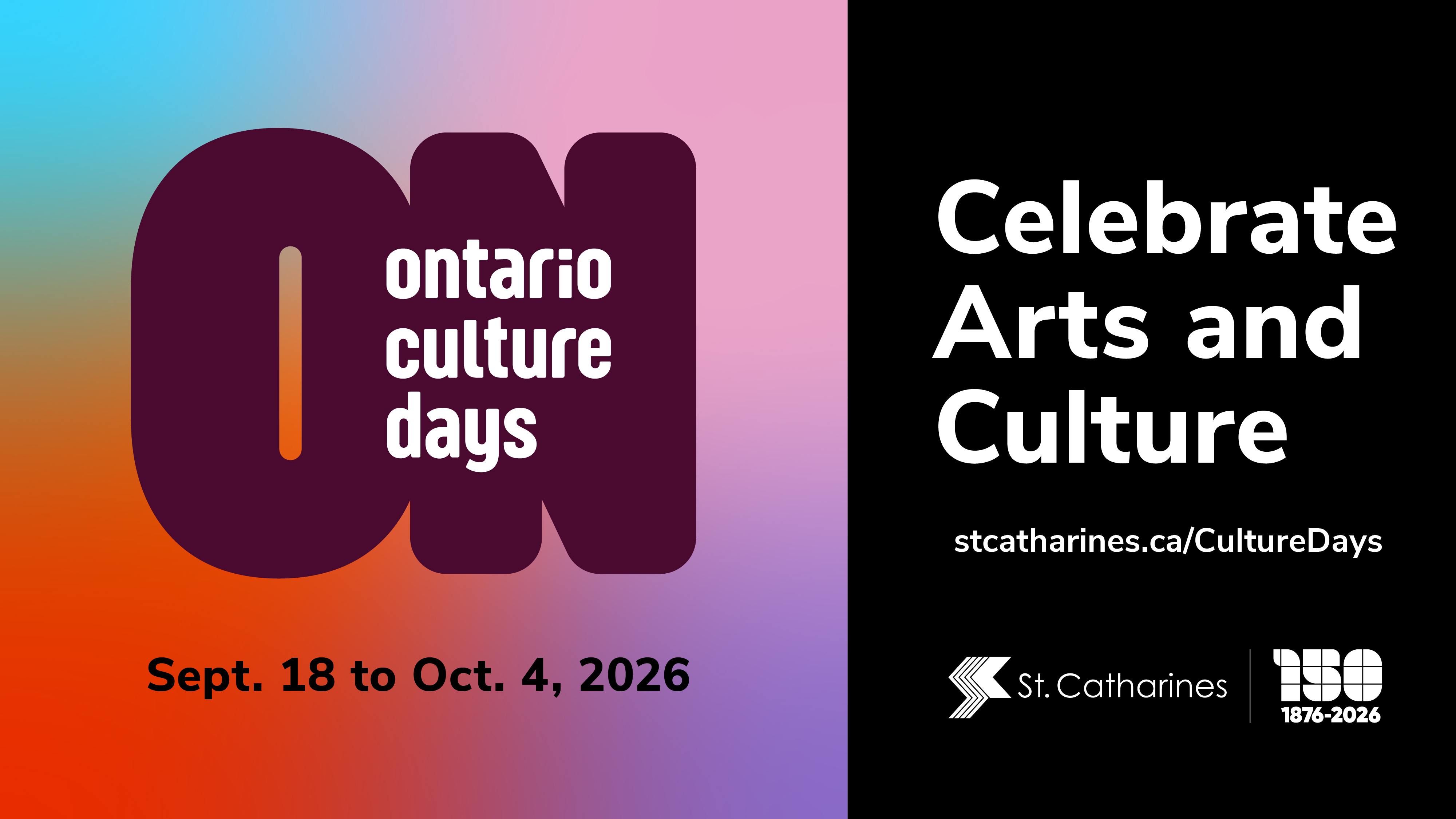 Culture Days runs Sept 18 to Oct 4, 2026