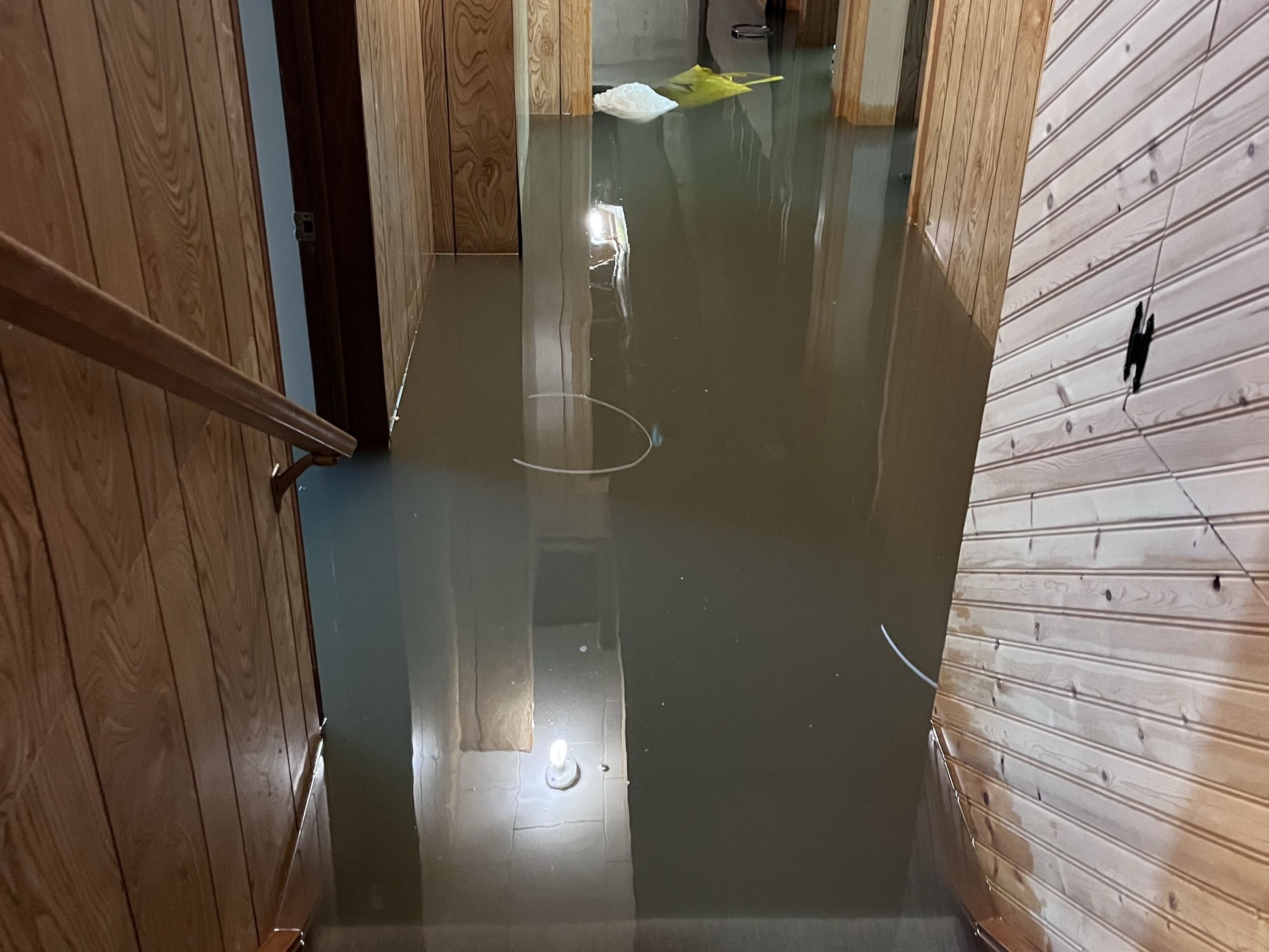 A flooded basement.