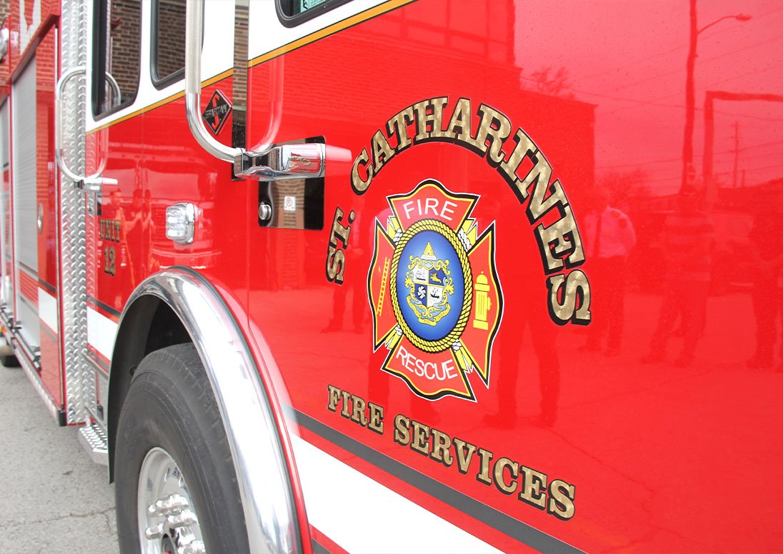 A St. Catharines Fire Services fire truck.