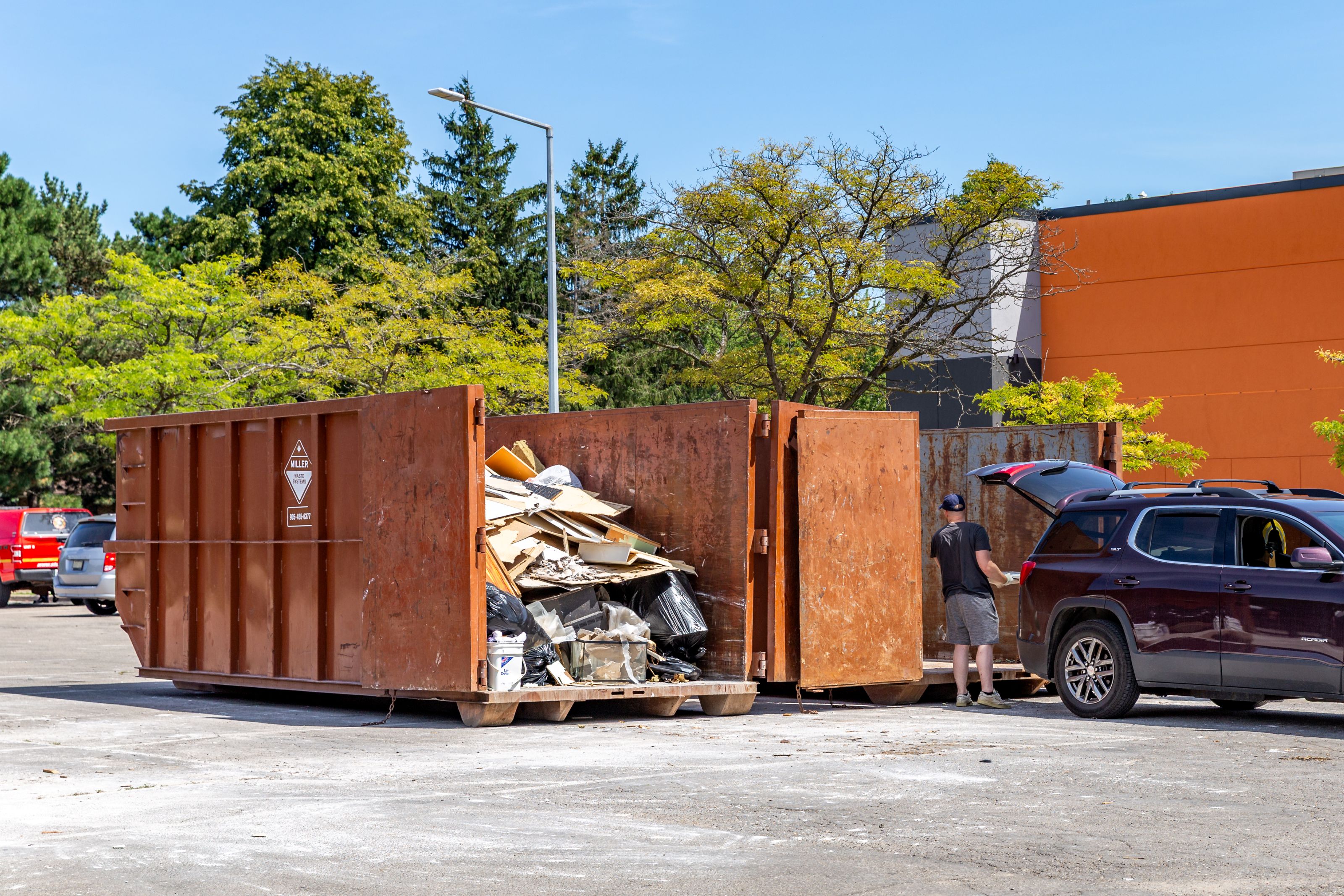 Large bins will continue to be available at Bill Burgoyne Arena for St. Catharines residents who need to dispose of flood-related waste.