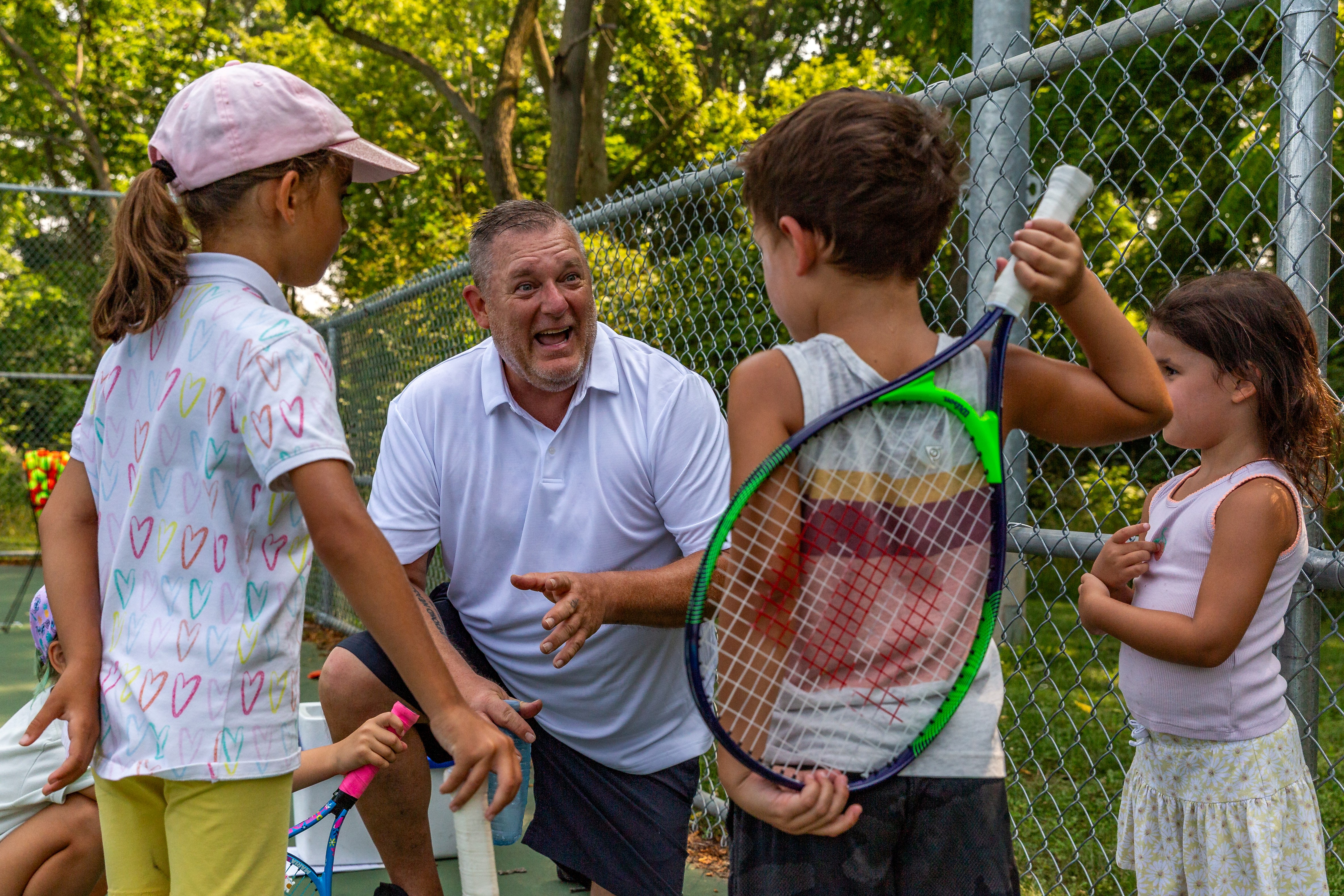 This summer, residents can get active outdoors with tennis lessons for all ages.