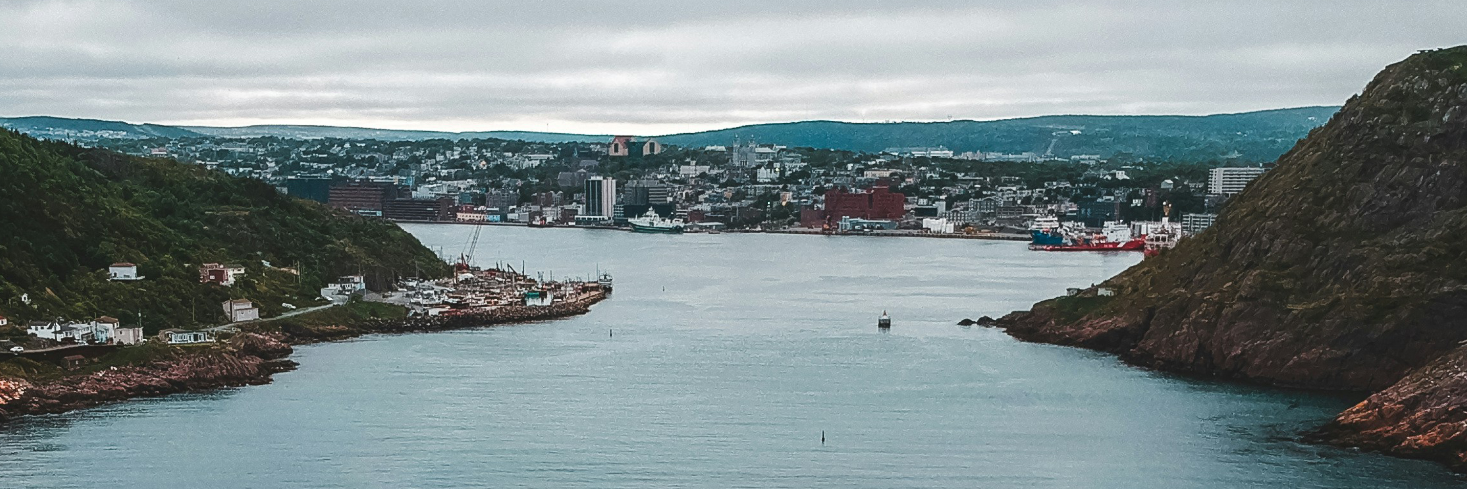a view of the City of St. John's from the narrows