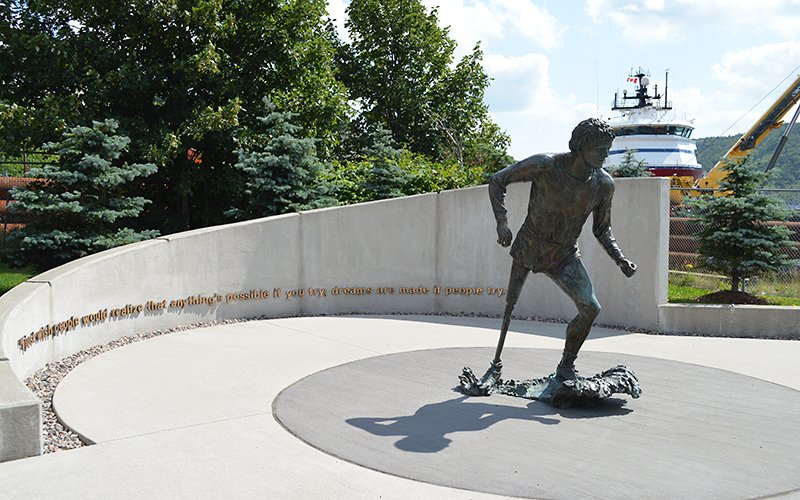 a statue of Terry Fox