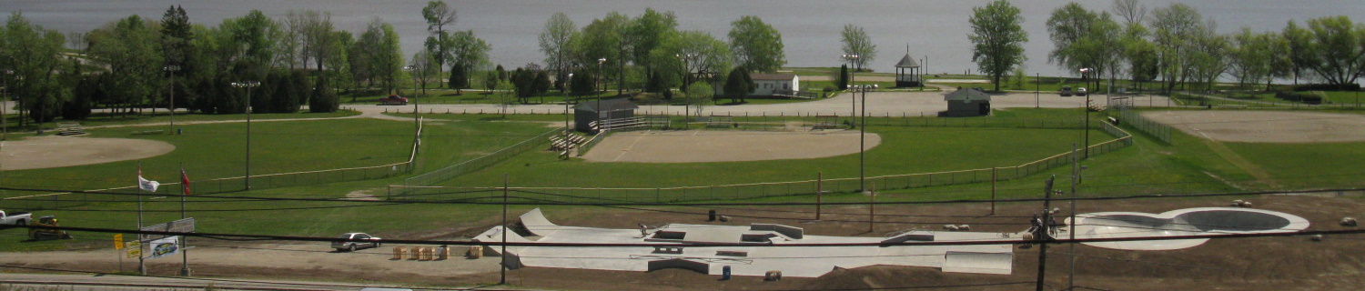 Overview of three New Liskeard Ball Diamond