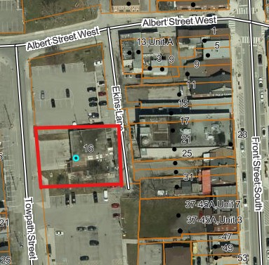 Location Map: 16 Towpath Street, Thorold (Old Fire Station #1)