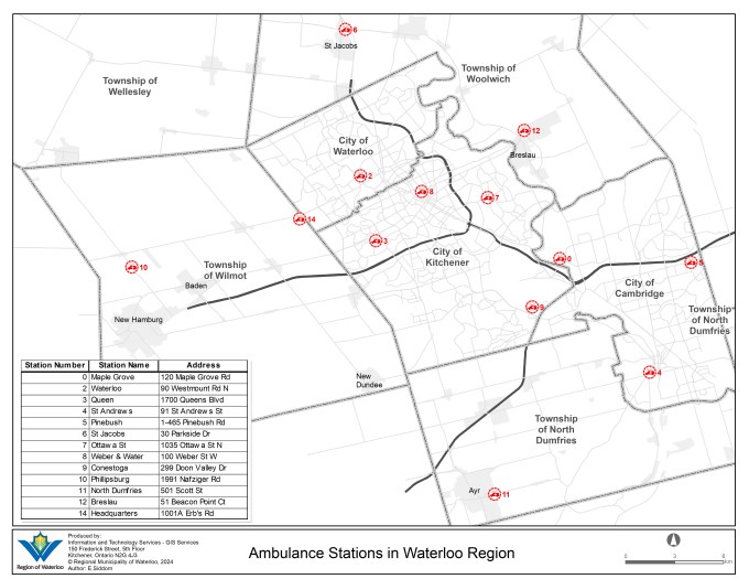 Paramedic Services Stations and Map