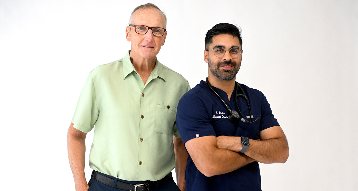 (l-r): Patient David Jeffs with Dr. Shaan Dudani