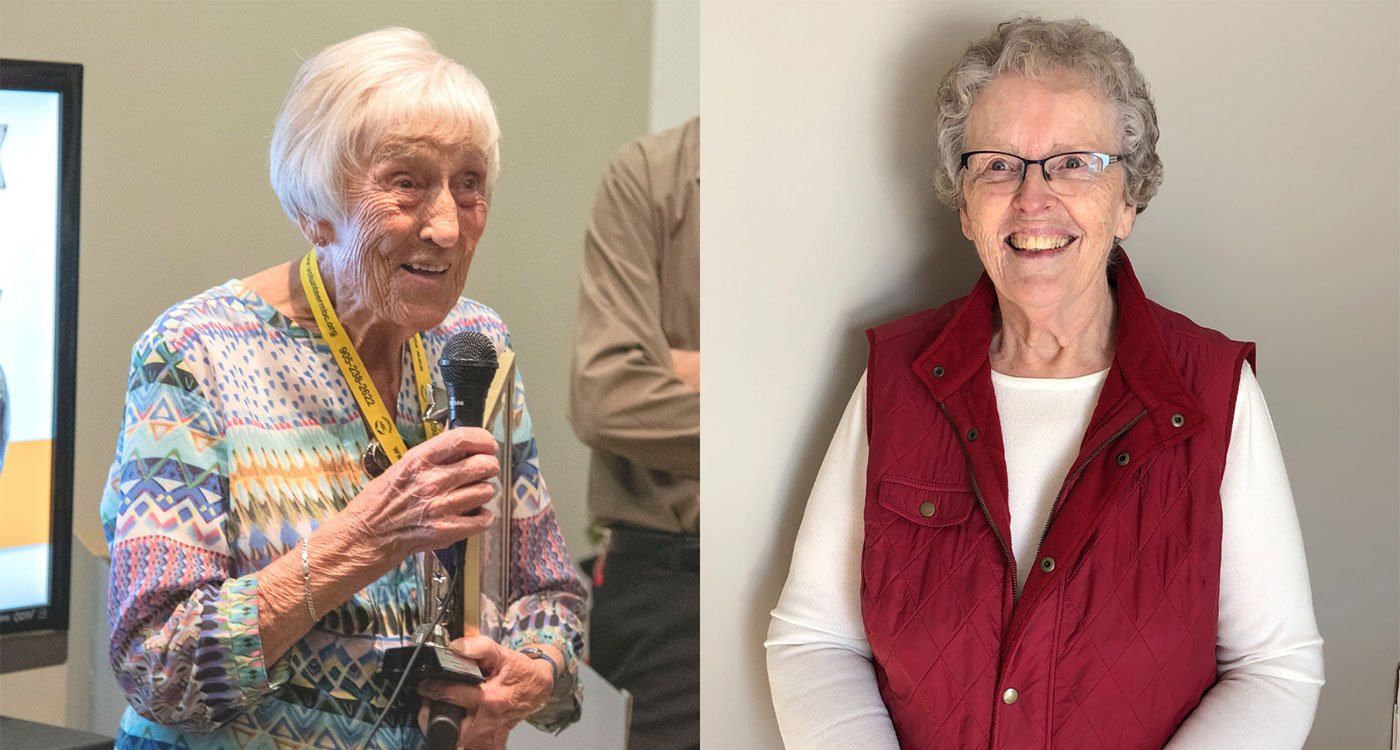 Osler volunteers (l-r) Ann Crane and Mary Steed