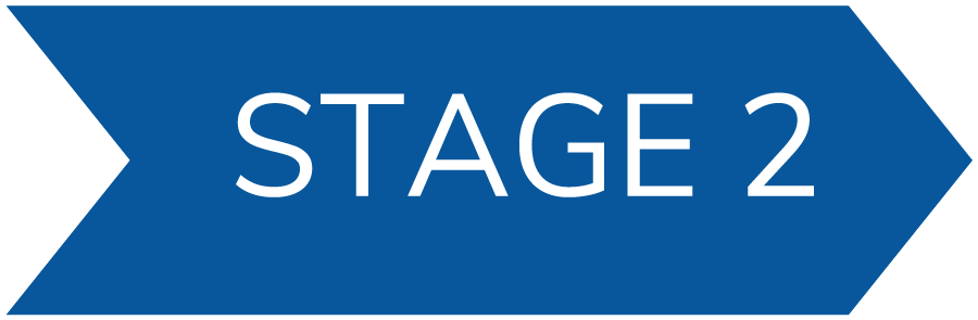 Stage 2 arrow pointing right