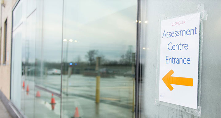 Peel Memorial's COVID-19 Assessment Centre signage
