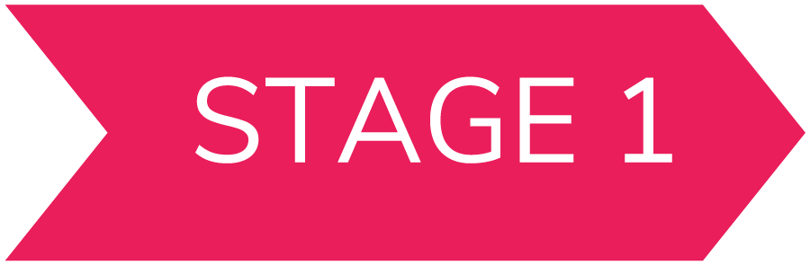 Stage 1 arrow pointing right